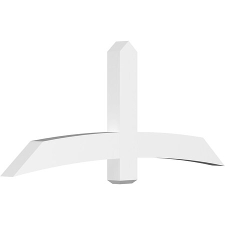Ekena Millwork Bellingham Architectural Grade PVC Gable Bracket, 72"W x 30"H x 4"D x 6"F, 10/12 Pitch GBP072X30X0406BEL00